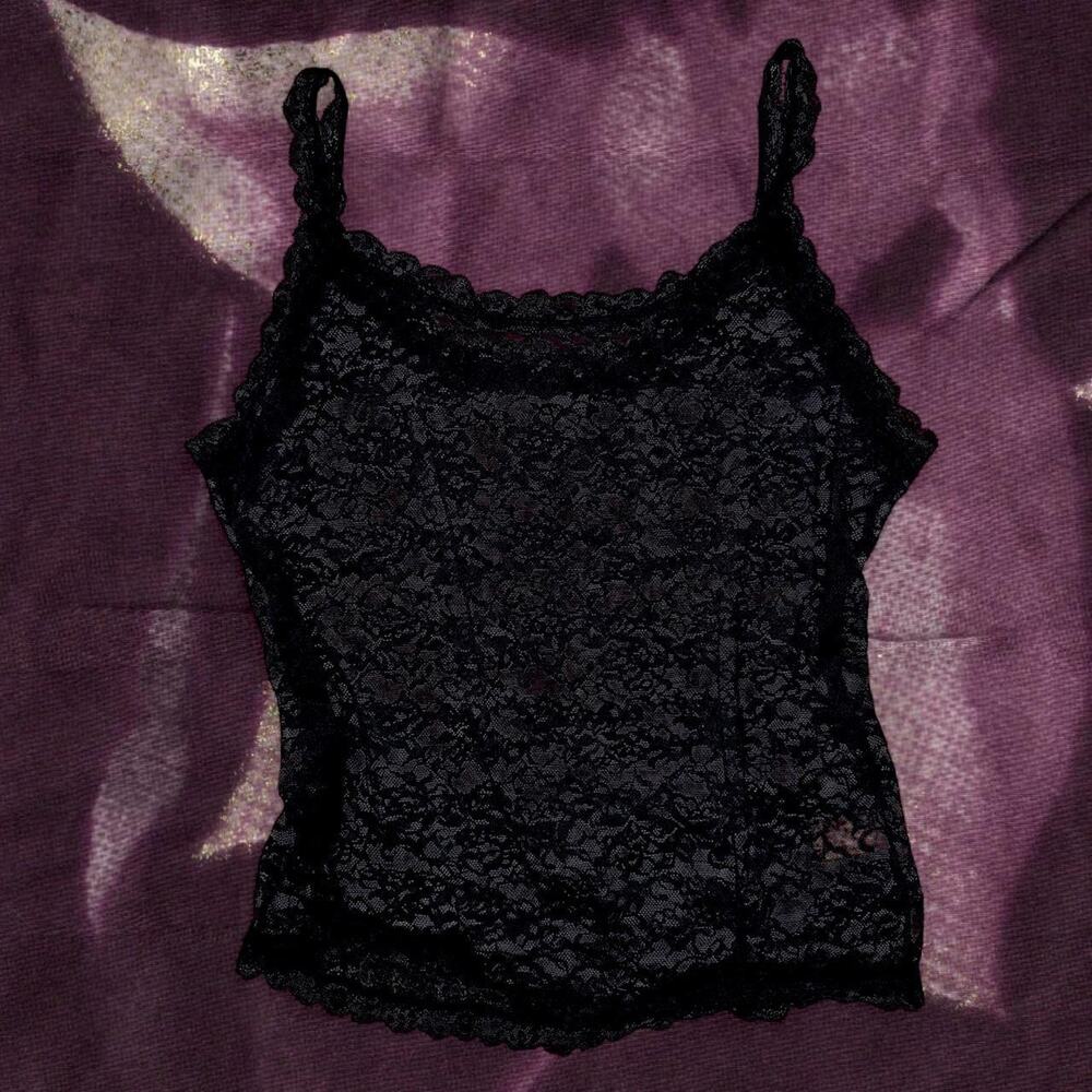 Vintage black lace cami
